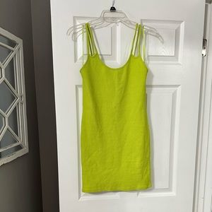 Like Green Ribbed Zara Dress